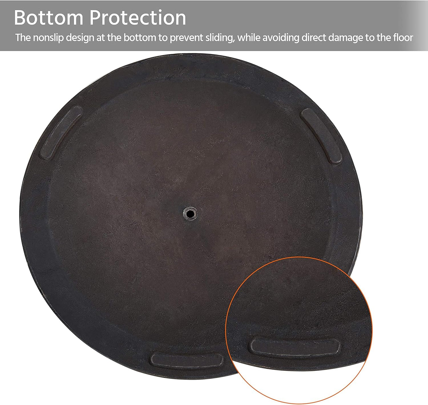 Yaheetech Sonnenschirmständer Bronze – Stabiler Sonnenschirmständer – Ø 38–48 mm – 44,5 × 44,5 × 32,5 cm – 10 kg