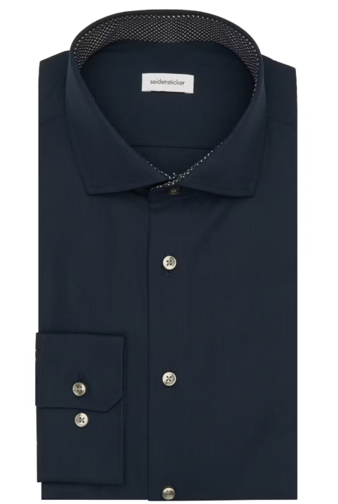 seidensticker Spread Kent Business-Hemd - Herren - navy - slim fit - Größe 43