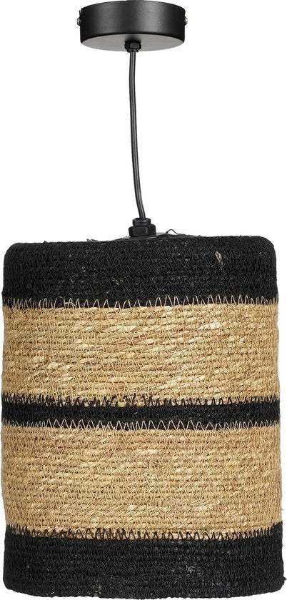 Mica Decorations Jinx Pendelleuchte - H20 x Ø15 cm - Jute - Schwarz