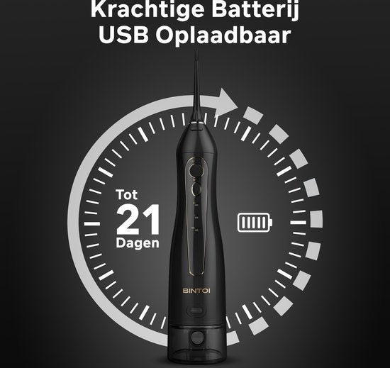 Bintoi® iSonic Black Series F600 - Wasserzahnseide - Zahnseidegeräte - Munddusche