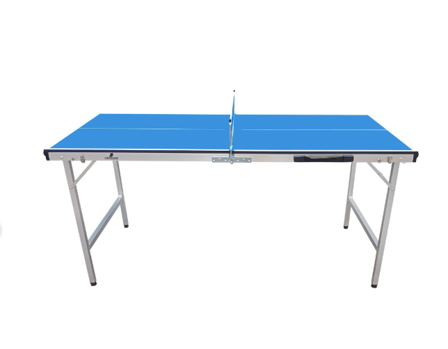 Cougar Mini 1500 tragbarer Tischtennistisch – 150 x 67 x 69 cm – Blau und Grau