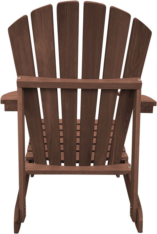 AXI Carmen Adirondack Stuhl Coffee – Loungesessel aus Holz mit Armlehnen – Hohe Rückenlehne – 90,5 x 78,4 x 93 cm