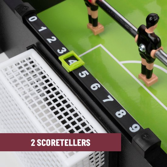 Umbro Tischfußball - Tischmodell - mit 12 Spielern - Inkl. 2 Mini-Fußbälle - Tischfußballspiel - Schwarz