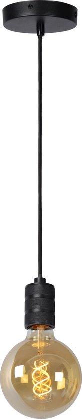 Lucide JOVA – Hängeleuchte – Ø 10 cm – 1xE27 – Schwarz