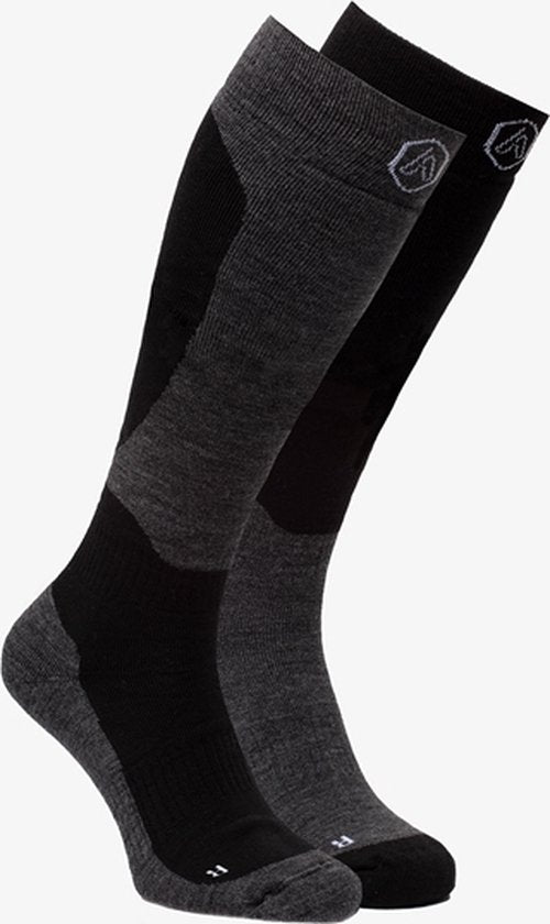 Apollo - Skisocken Unisex - Schwarzes Design - 2 Paar - Größe 43/46 - Skisocken Herren