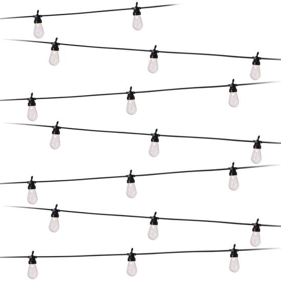 PartyLight LED-Partybeleuchtung – 20 Lämpchen – 12,5 m – warmweißes Licht