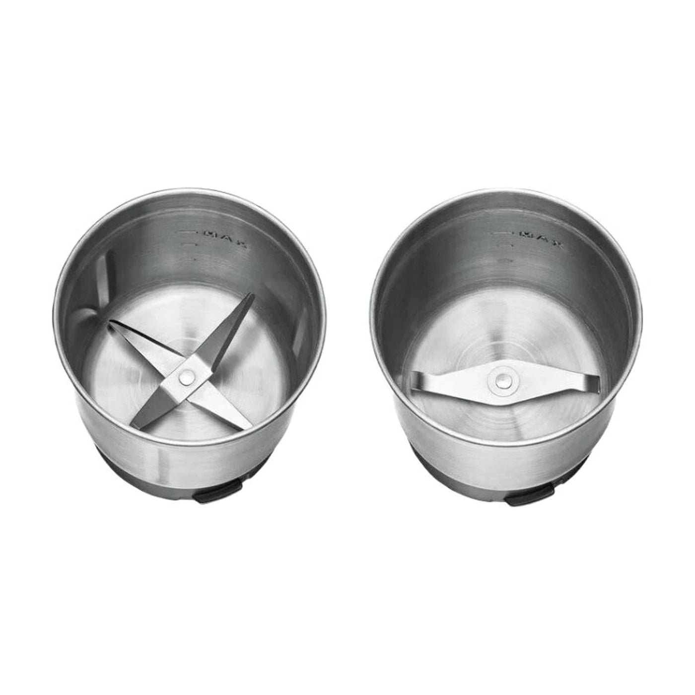 Rommelsbacher Kaffee- und Gewürzmühle EGK 250 – Edelstahl – 200 W – 2 Mahlbecher – Pulsfunktion – 10,5 x 11,5 x 20,2 cm