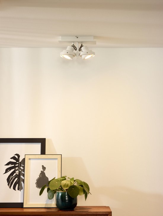 Lucide LANDA Deckenstrahler – LED „Dim to warm“ – GU10 – 2×5 W 3000 K/2200 K – Weiß