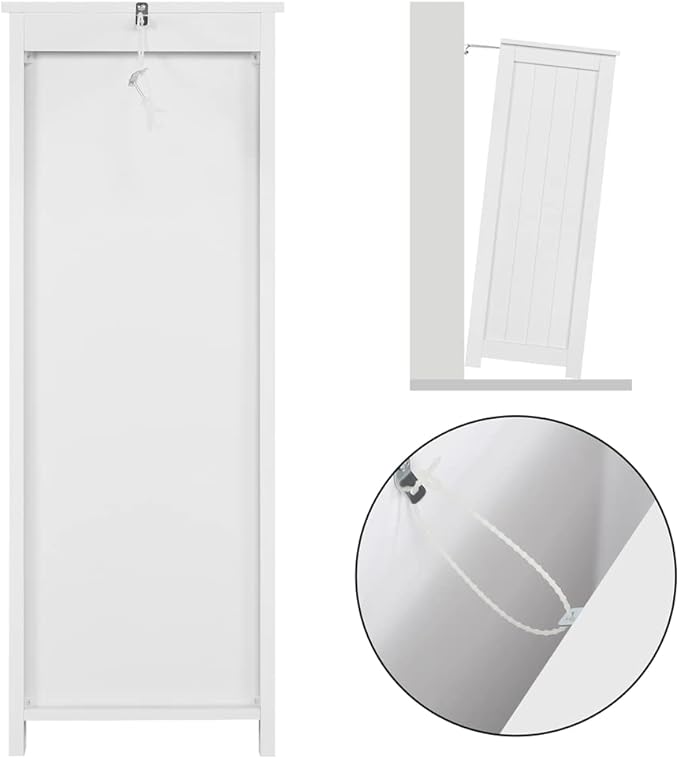 Yaheetech Badezimmerschrank 30 x 30 x 82 cm – Weiß – Standschrank mit 4 Schubladen
