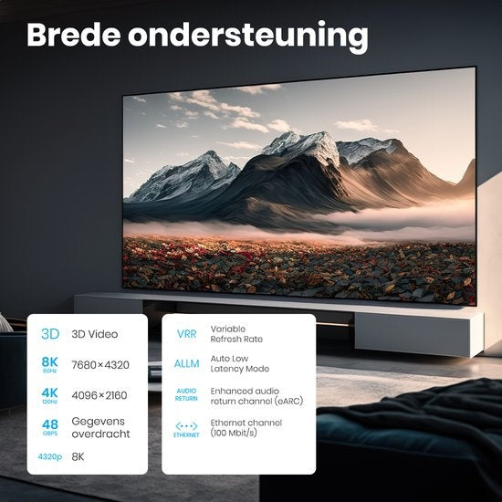 Auronic HDMI Ultra High Speed 2.1 Kabel - Ethernet - Stecker zu Stecker Kabel - Schwarz - 1,5 Meter