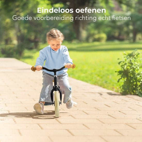 LifeGoods KiddyCruiser Balance Bike - 2 Jahre - Jungen und Mädchen - Balance Bike - Schwarz