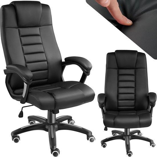 tectake - Luxuriöser Design-Bürostuhl Chefsessel - Schwarz