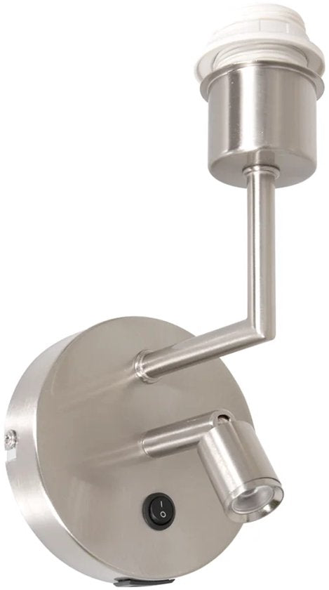 Wandleuchte Noor 1562ST aus Stahl mit Leselampe und USB-Ladeanschluss – Modernes Design von Mexlite – Verstellbar und praktisch für den Innenbereich