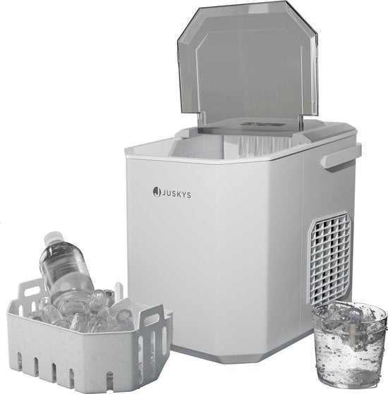 Juskys Eiswürfelbereiter IceOracle - Weiß - Inkl. Zubehör