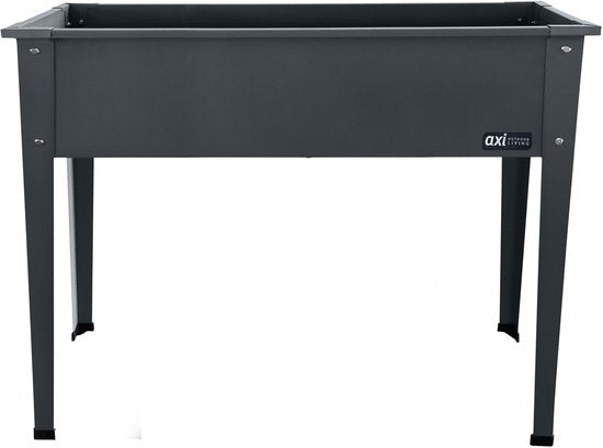 AXI Hochbeet aus Metall – Metall-Gemüsebeet auf Füßen 100 x 30 x 80 cm – Mit Drainage – Hochbeet – Pulverbeschichteter Stahl – Pflanzkübel für Garten und Balkon