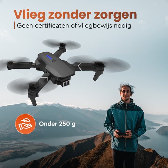 PuroTech Quad-Drohne 4K Kamera - Inklusive Tragetasche - 3 Batterien - 36 Minuten Flugzeit - Kein Flugschein erforderlich - Mini-Drohne - Erwachsene / Kinder - Indoor & Outdoor