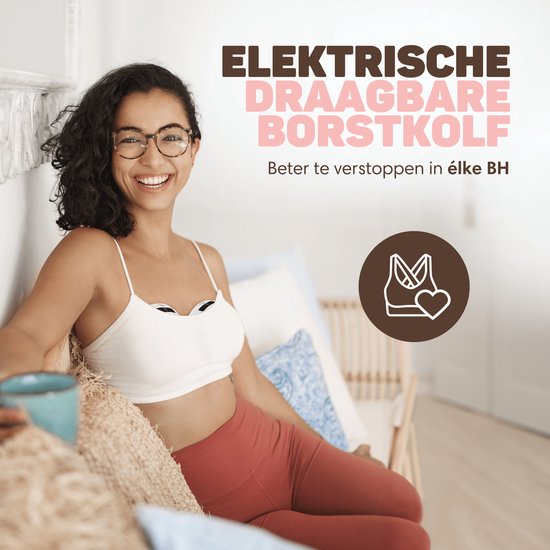 Vulpes Goods BabyCare Double Breast Pump PRO V2 - Elektrische Milchpumpe - App Steuerung - 150 ml - USB-C Wiederaufladbar - Weiß/Rose Gold