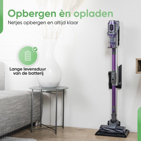Heevey 4-in-1 Stick Staubsauger Cordless - Flex Stand - Stick Staubsauger Cordless - Bagless Staubsauger - Mit 4 verschiedenen Aufsätzen - HEPA Filter - Handstaubsauger - Dustbuster