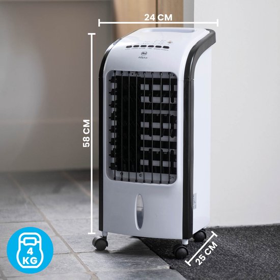 RM AIRPlus RMAP-3701 Luftkühler mit Fernbedienung und Zeitschaltuhr - 4L - Weiß/Schwarz