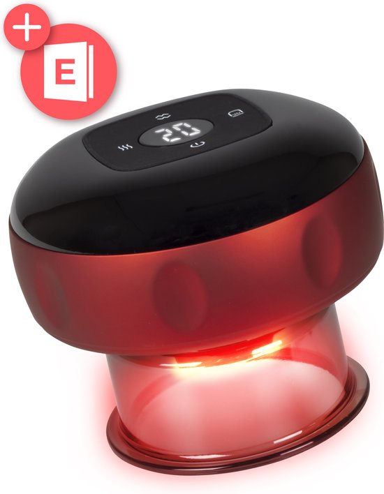 Nuvance - Elektrisches Cellulite-Massagegerät - 12 Stufen und Temperaturen - Inkl. eBook - Ganzkörper - Schröpfkopf-Set Massage - Cellulite-Schröpfköpfe - Hijama-Schröpfköpfe - Anti Cellulite