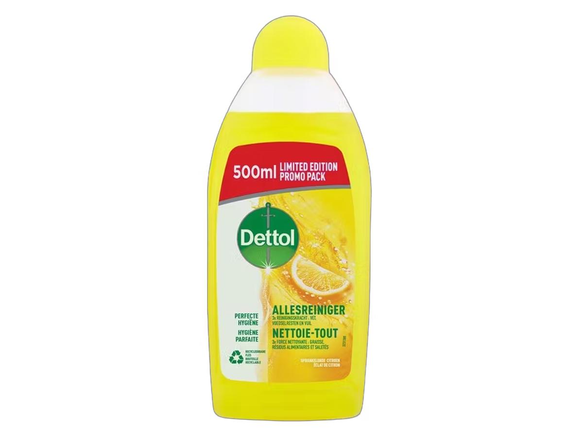 Dettol Allzweckreiniger Zitrus – Kraftvolle Fettentfernung – Frischer Zitrusduft – 12 x 500 ml