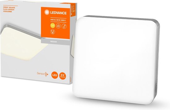 LEDVANCE Wand- und Deckenleuchte LED: für Decke, ORBIS CLICK SENSOR / 6- W, 22-...24- V, Abstrahlwinkel: 12-, Warmweiß, 3- K, Gehäusematerial: Stahl, IP2-
