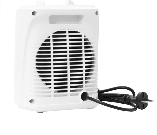 Inventum KC221W - Keramischer Elektroheizer - Freistehend - Gebläsebetrieb - Bis zu 60 m3 - Weiß/Schwarz