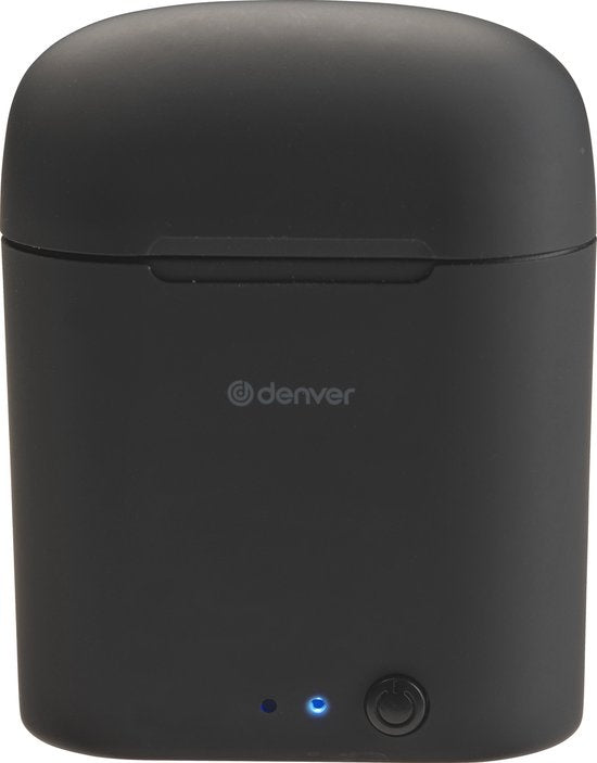 Denver TWE-46 - Ohrhörer - Drahtlos - Drahtlose Ohrhörer - Bluetooth - mit Ladeetui - Freisprecheinrichtung - Sport - Headset - In-Ear - Bluetooth 5.0 - Schwarz