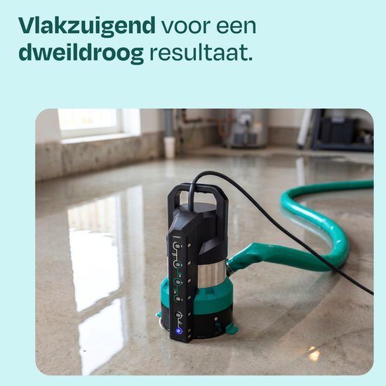 VONROC Tauchpumpe – Rein- und Schmutzwasserpumpe – 850 W – 20.000 l/h – Flachansaugung – Sensorschalter