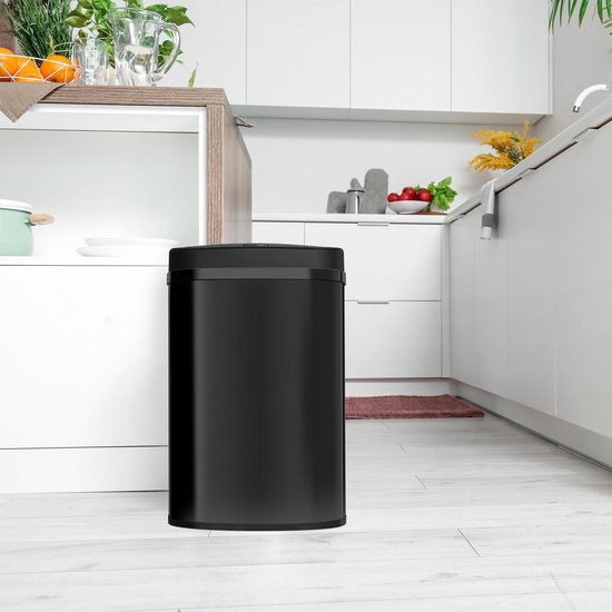 Automatischer Abfallsammler / Abfallsammler / Sensorabfallsammler - 50 Liter - Schwarz - Rechteckig