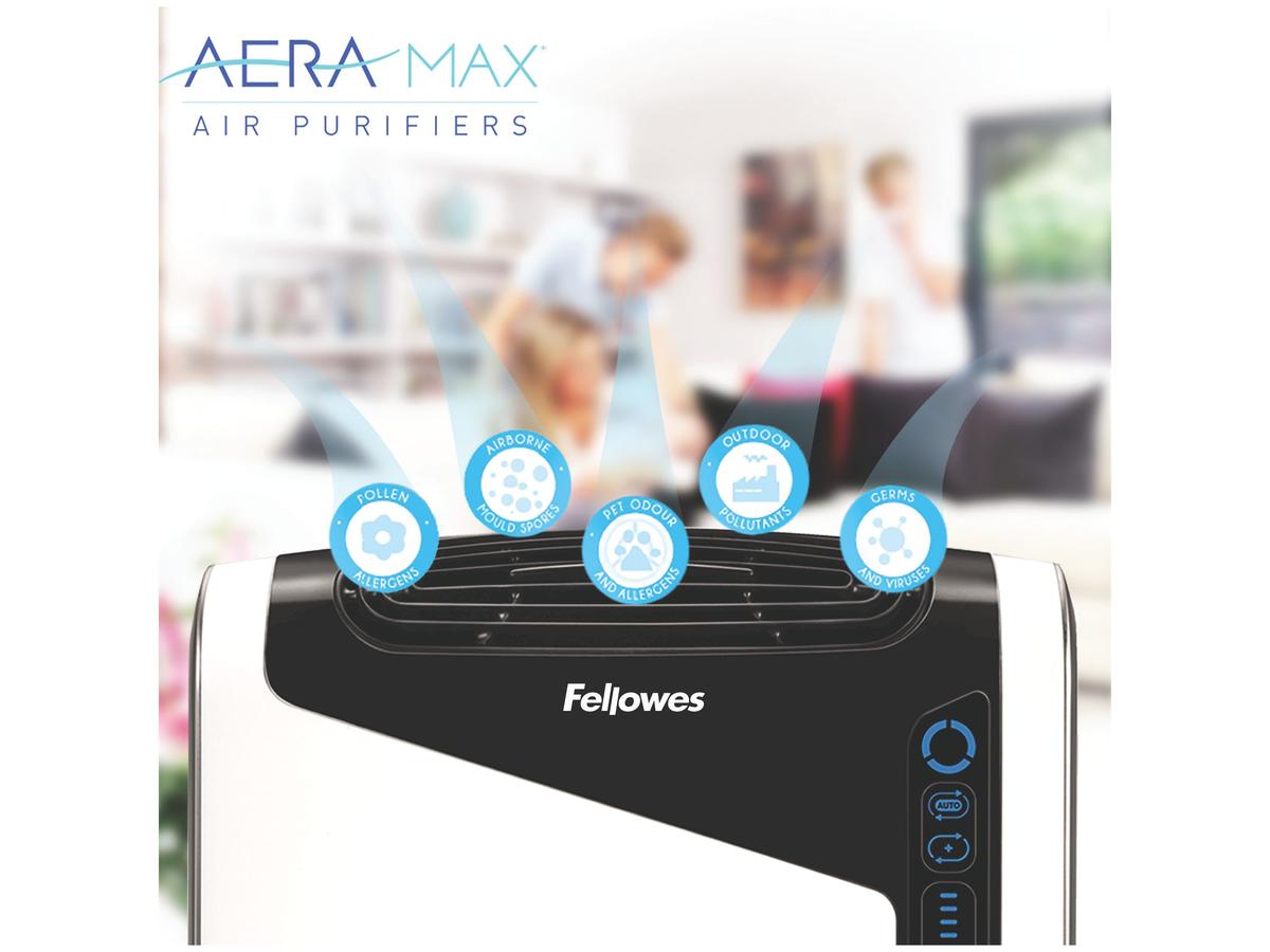 Fellowes AeraMax DX95 Luftreiniger – Leiser Betrieb – Weiß – 43 m²
