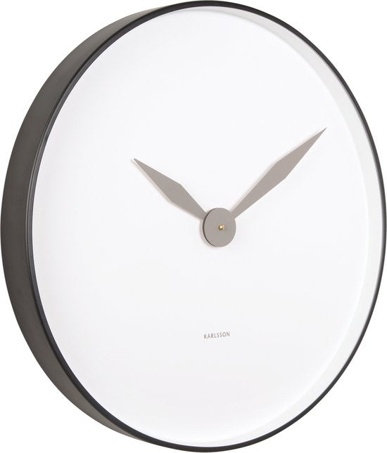 Karlsson Wanduhr Albatros - Ø50cm - Modern - - Schwarz/Weiß