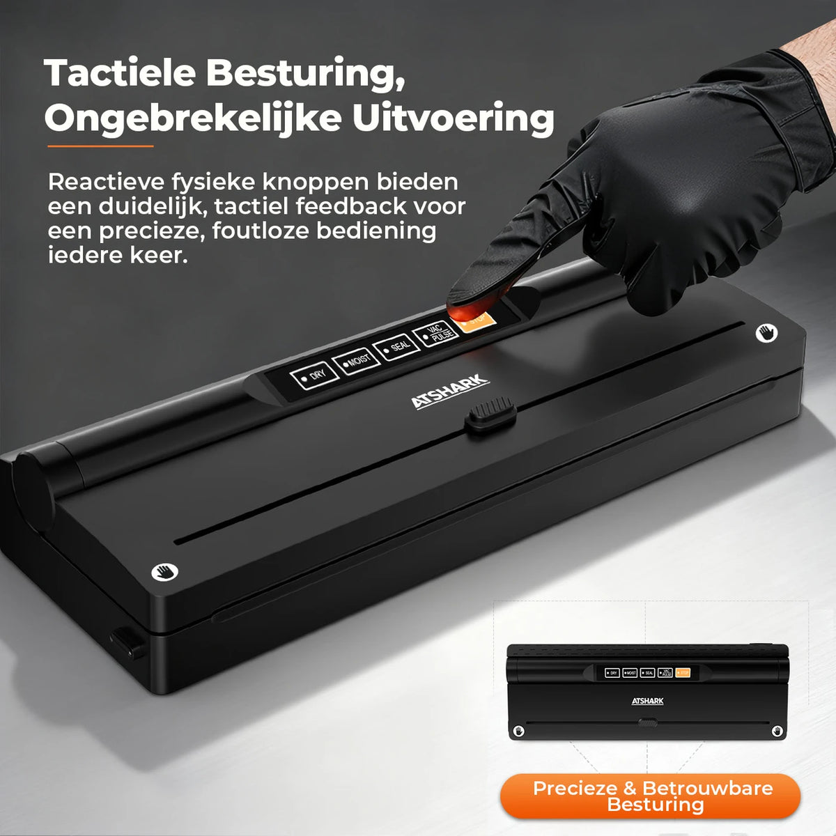 Atshark Vakuumiergerät VS6615H – 5-in-1 – 40 Vakuumbeutel – Kompakt