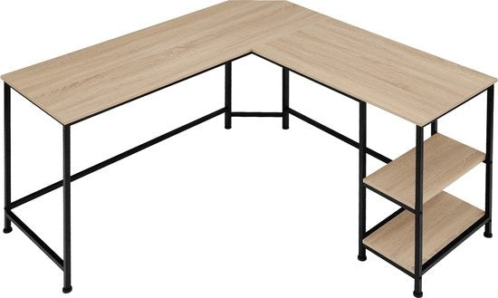 tectake - Schreibtisch Hamilton Industrieleuchte - Eckschreibtisch - 404232