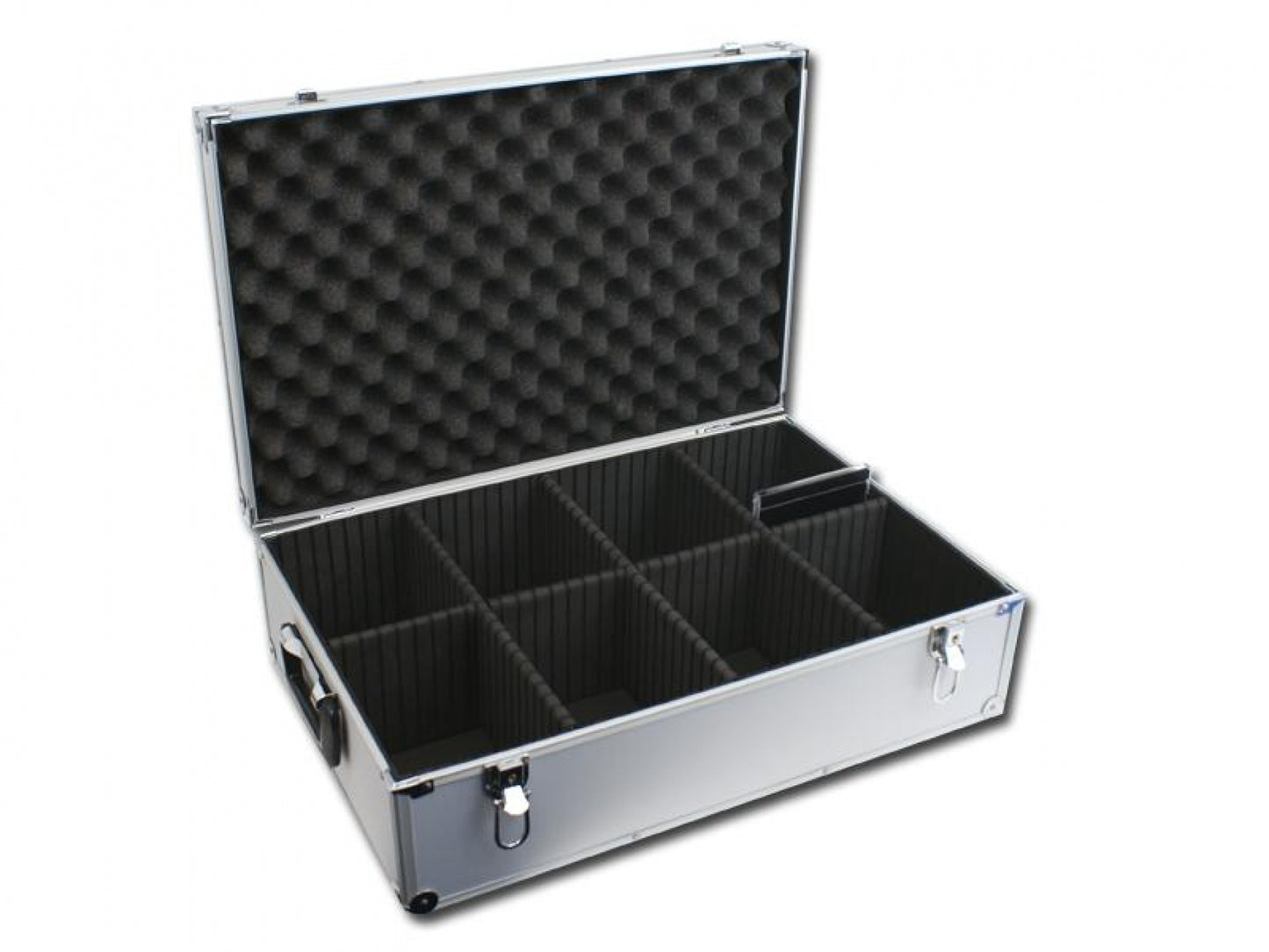VDD Professional CD-Koffer DJ-Koffer - 140 CDs - Silber - 59x41x19 cm