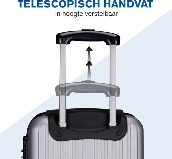 Slazenger - Kofferset 2 Stück - Handgepäcktrolley 26L und geräumiger Koffer 71L - Silber
