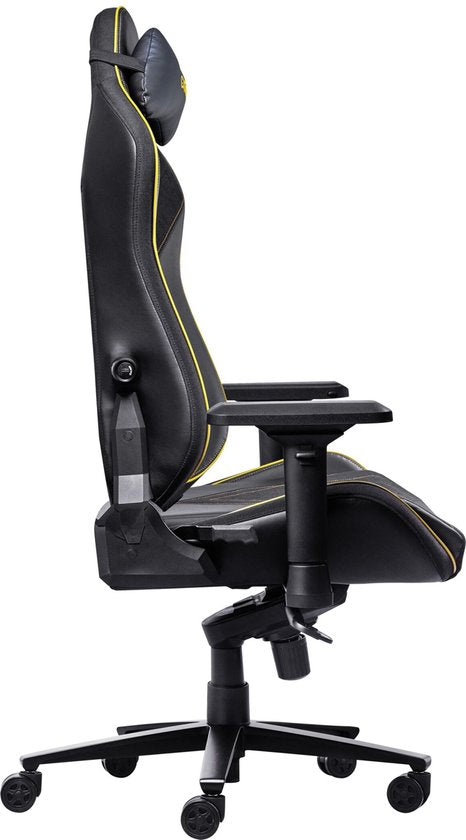 Trust GXT 721 Ruya Pro – Hochwertiger, bequemer Gaming-Stuhl – 4D-Armlehnen – Integrierte Lendenwirbelstütze – Belastbar bis 150 kg – Schwarz