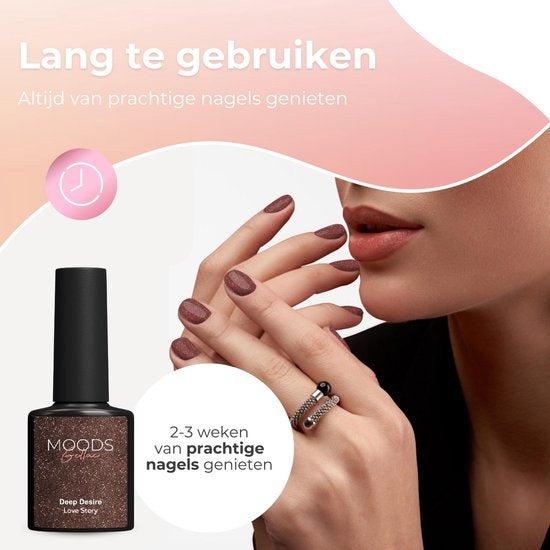 Moods Gellac 6-teiliges Set - Gel-Nagellack - 8ML - Love Story - Gellac - Nägel - Gel Polish Starter Pack - Chic Colours