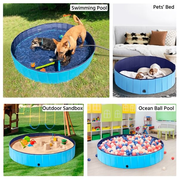 Yaheetech Faltbares Hundebad 100/120/140/160 x 30 cm – Rutschfeste Badewanne für Hunde