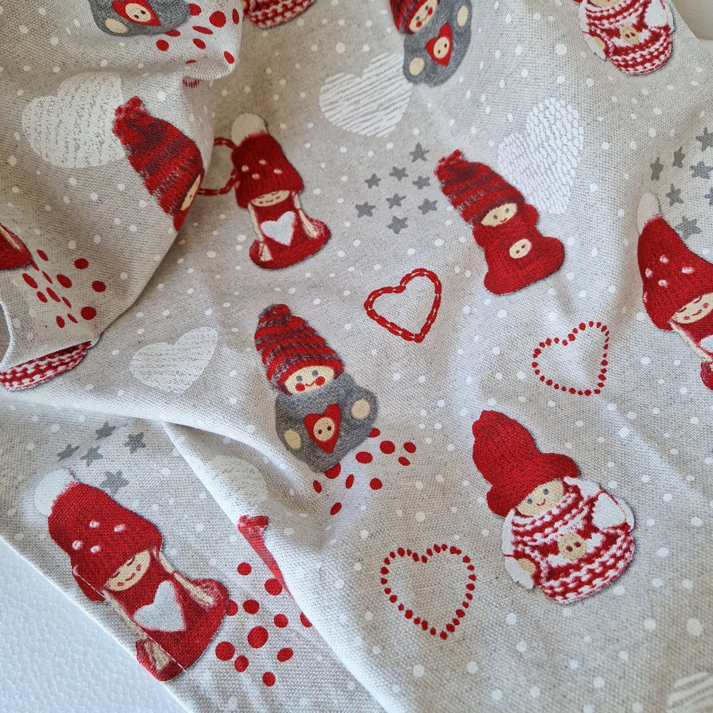 Dekor Weihnachts-Tischdecke Weihnachtswichtel Druck - 45 x 140 cm - Weihnachtsdruck