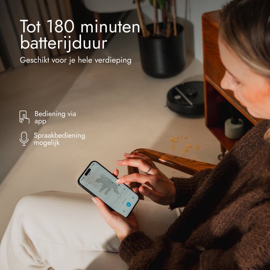Bloomfold Roboterstaubsauger mit Wischfunktion und Entleerungsstation – 19.000 Pa Saugkraft – LiDAR-Navigation – 180 Minuten – Intelligenter KI-Roboterstaubsauger – Geeignet für Tierhaare