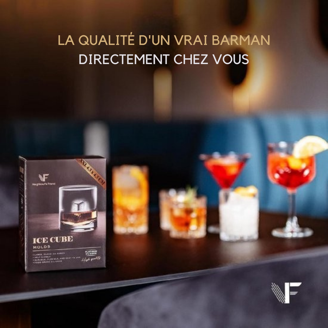 Neighbour's Friend Eiswürfelform - XXL-Silikonformen im 2er-Pack - Spülmaschinenfest - Würfel 5 x 5 cm - Braun