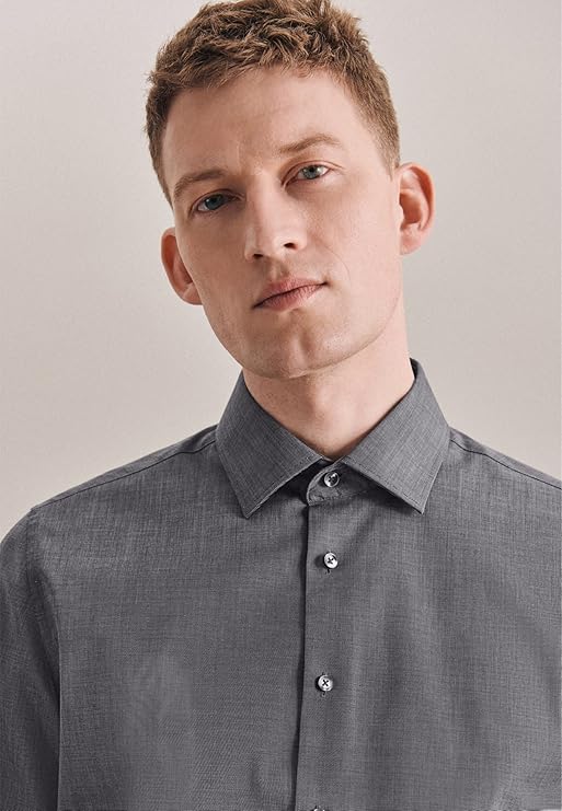 seidensticker Seidensticker Herren Slim Fit Herren Business Hemd - Größe 40 - Grau