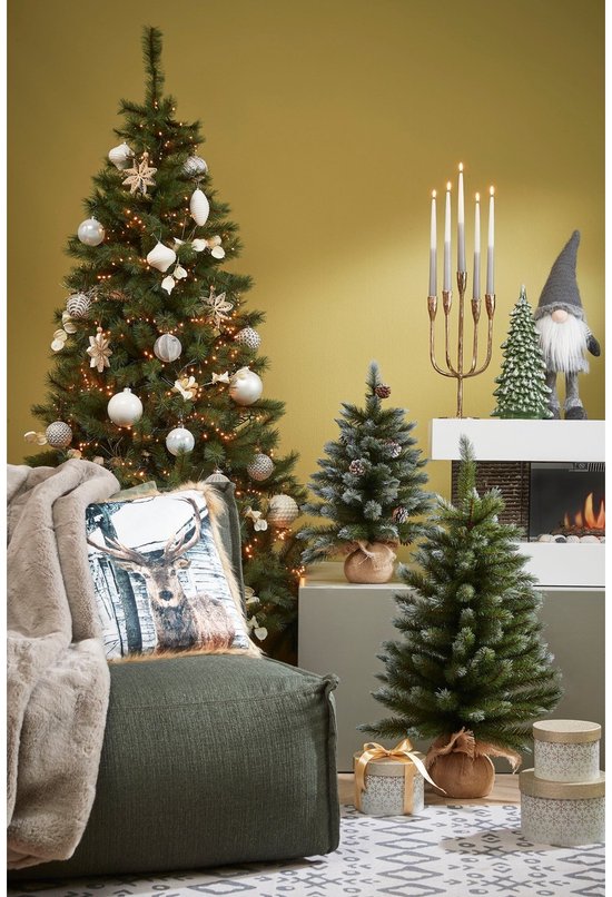 Triumph Tree Kunstweihnachtsbaum aus Jute – Kunstweihnachtsbaum H 60 x Ø 38 cm – Grün, matt