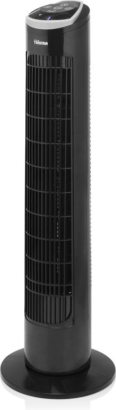 Turmventilator – 3 Geschwindigkeitsstufen – Schwenkbar – Timer-Funktion – Elegant & kompakt – Tristar VE-5865 – Schwarz