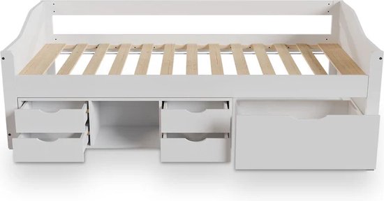 Einzelbett Nalu - Weiß - 90 x 200 cm