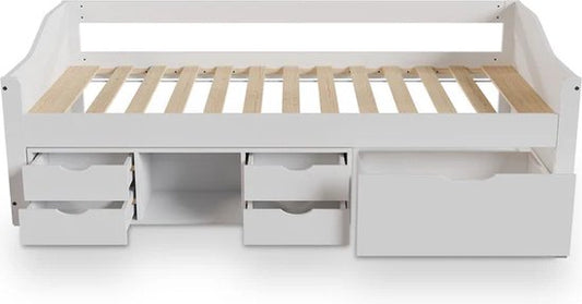 Einzelbett Nalu - Weiß - 90 x 200 cm