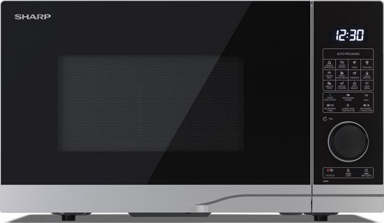 Sharp YC-PC254AE-S Kombi-Mikrowelle mit Grill und Heißluftofen – 900 W – 25 Liter – silber
