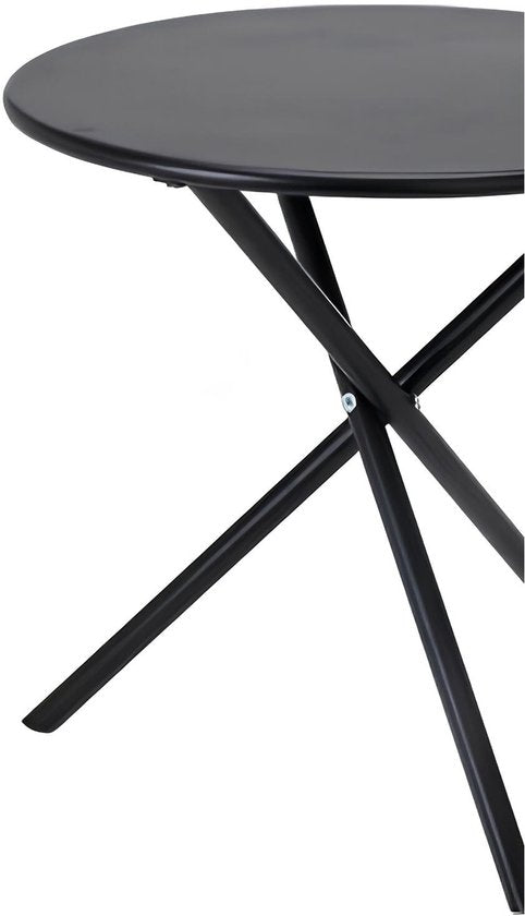 Ambiance Garten-Beistelltisch – schwarz – Metall – Durchmesser 48 cm – Höhe 48 cm – rund – Couchtisch