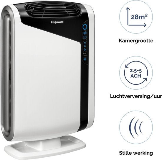 Fellowes AeraMax DX95 Luftreiniger – Leiser Betrieb – Weiß – 43 m²